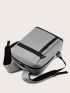 3pcs Two Tone Charging Port Design Classic Backpack Set