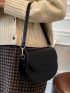 Mini Letter Detail Flap Saddle Bag Fashion