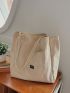 Letter Patch Decor Shopper Bag