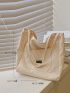 Letter Patch Decor Shopper Bag