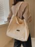 Letter Patch Decor Shopper Bag