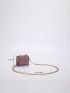 Mini Twist Lock Flap Chain Square Bag