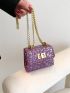 Mini Twist Lock Flap Chain Square Bag