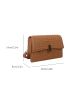 Crocodile Embossed Metal Lock Flap Square Bag