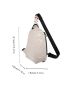 Mini Release Buckle Decor Sling Bag With Bag Charm