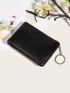 Litchi Embossed Coin Purse PU Multi Zip