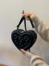 Mini Lucky Clover Embossed Heart Design Novelty Bag