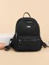 Quilted Zip Front Functional Backpack