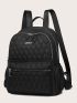 Quilted Zip Front Functional Backpack