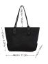 Litchi Embossed Shoulder Tote Bag