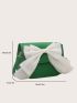 Mini Bow Decor Flap Square Bag