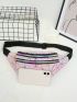 Holographic Geometric Pattern Waist Bag