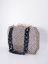 Colorblock Chain Crochet Bag