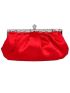 Rhinestone Decor Satin Ruched Bag