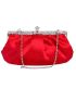 Rhinestone Decor Satin Ruched Bag