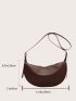 Geometric Embossed Hobo Bag