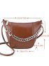 Chain Decor Saddle Bag