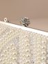 Rhinestone & Faux Pearl Decor Chain Evening Bag, Perfect Bride Purse For Wedding, Prom & Party Events