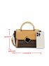 Letter Graphic Flap Square Bag