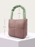 Mini Ruched Detail Square Bag