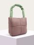 Mini Ruched Detail Square Bag