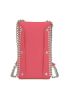 Studded Decor Twist Lock Phone Wallet