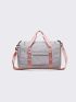 Letter Patch Decor Duffel Bag