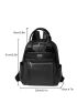 Metal Decor Functional Backpack