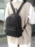 Argyle Quilted Functional Backpack