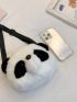 Mini Panda Design Fuzzy Novelty Bag