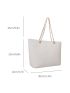 Crocodile Embossed Chain Shoulder Tote Bag