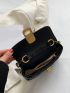 Mini Twist Lock Quilted Flap Chain Square Bag