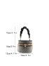 Mini Allover Rhinestone Handbag, Ruched Detail Evening Decor Chain Bucket Bag, Stylish Chain Shoulder Purse For Party (3.9 X 4.7 X 4.7) Inch