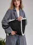 evolu  Fuzzy Trim Shoulder Tote Bag