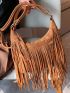 Fringe Decor Hobo Bag