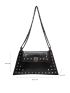 Studded Decor Chain Shoulder Tote Bag