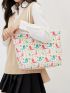 Cartoon Graphic Shoulder Tote Bag