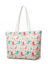 Cartoon Graphic Shoulder Tote Bag