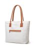 Zipper Detail Shoulder Tote Bag