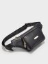 Metal Detail Zip Waist Bag