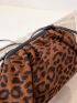 Leopard Pattern Ruched Bag