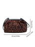 Leopard Pattern Ruched Bag