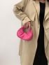 Mini Neon Pink Ruched Bag