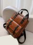 Studded Decor Vintage Design Classic Backpack