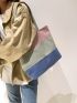 Colorblock Shopper Bag