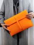 Neon Orange Large Capacity Square Bag