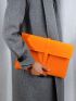 Neon Orange Large Capacity Square Bag