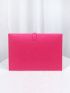 Neon Pink Large Capacity Square Bag