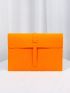 Neon Orange Large Capacity Square Bag