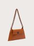 Metal Decor Large Capacity Chain Novelty Bag